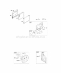 Air Cleaner Exhaust System Diagram and Parts List for 11C602-0100-E1  Briggs and Stratton Engine